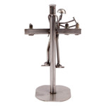 Auto part sculpture, 'Rustic Lineman' - Mexico Eco Friendly Handmade Recycled Auto Part Sculpture