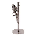 Auto part sculpture, 'Rustic Lineman' - Mexico Eco Friendly Handmade Recycled Auto Part Sculpture