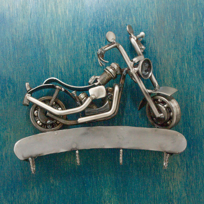 Auto part key rack, Rustic Motorcycle