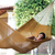 Cotton hammock, 'Caribbean Sun' (triple) - Mexican Hand Woven Yellow-Brown Cotton Hammock Triple Size thumbail