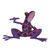 Wood figurine, 'Purple Dancing Frog' - Purple Hand Crafted Alebrije Style Frog Figurine Sculpture (image 2a) thumbail