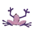 Wood figurine, 'Purple Dancing Frog' - Purple Hand Crafted Alebrije Style Frog Figurine Sculpture (image 2d) thumbail