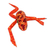 Wood figurine, 'Orange Oaxaca Frog' - Red Orange Alebrije Style Frog Sculpture Crafted by Hand (image 2c) thumbail