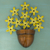 Iron wall sculpture, 'Black-Eyed Susan' - Yellow Flower Iron Wall Sculpture Crafted by Hand thumbail