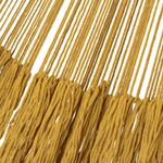 Cotton hammock, 'Maya Mustard' (double) - Mustard Yellow Cotton Hand Woven Maya Double Hammock