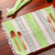 Zapotec cotton placements, 'Oaxaca Meadow' (set of 4) - Green and Beige Hand Woven Zapotec Placemats (Set of 4)