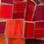 Stained glass wall mirror, 'Crimson Vision' - Handmade Red Glass Mosaic Wall Mirror (image 2c) thumbail