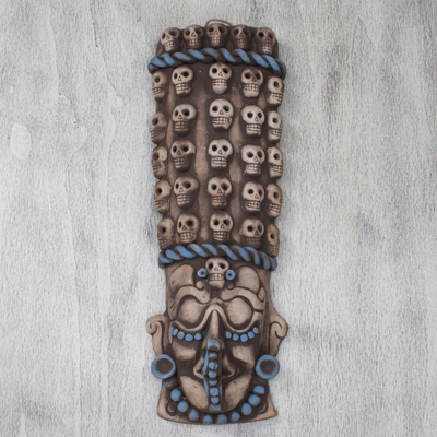 Ceramic mask, Maya Tzompantli