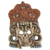 Ceramic mask, 'Jaguar Warrior Spirit' - Mexican Aztec Jaguar Warrior Ceramic Mask (image 2a) thumbail