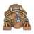 Ceramic mask, 'Aztec Jaguar Warrior' - Artisan Crafted Mexican Ceramic Aztec Jaguar Warrior Mask