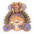 Ceramic mask, 'Olmec Jade and Jaguar' - Signed Handcrafted Mexican Ceramic Jaguar-Man Mask (image 2b) thumbail