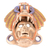 Ceramic mask, 'Quetzalcoatl Warrior' - Handcrafted Mexican Ceramic Skull and Serpent Mask (image 2b) thumbail