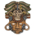 Keramikmaske - Handgefertigte mexikanische Totenkopf-Priestermaske aus Keramik