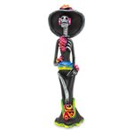 Ceramic sculpture, 'Catrina the Seductress' - Day of the Dead Catrina Ceramic Sculpture Crafted by Hand