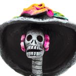 Ceramic sculpture, 'Catrina the Seductress' - Day of the Dead Catrina Ceramic Sculpture Crafted by Hand