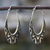 Sterling silver hoop earrings, 'Antique Taxco Lace' - Artisan Crafted Taxco Silver Hoop Earrings from Mexico thumbail