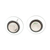 Sterling silver button earrings, 'Lunar Shadow' - Taxco jewellery Sterling Silver Button Earrings (image 2a) thumbail