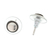 Sterling silver button earrings, 'Lunar Shadow' - Taxco Jewelry Sterling Silver Button Earrings (image 2b) thumbail