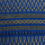 Zapotec cotton rebozo shawl, 'Golden Sea' - Blue Cotton Zapotec Shawl from Mexico with Golden Motifs