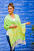 Zapotec cotton rebozo shawl, 'Golden Meadow' - Handwoven Bright Green and Yellow Cotton Zapotec Shawl