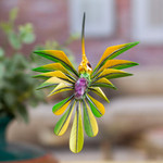 Alebrije sculpture, 'Green Hummingbird' - Green Hummingbird Alebrije Sculpture Crafted by Hand