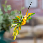 Alebrije sculpture, 'Green Hummingbird' - Green Hummingbird Alebrije Sculpture Crafted by Hand