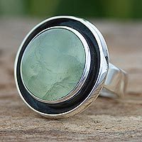 Featured review for Prehnite cocktail ring, Verdant Glow