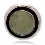 Prehnite cocktail ring, 'Verdant Glow' - Prehnite and Sterling Silver Ring Taxco Jewelry Art