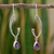Amethyst dangle earrings, 'Lilac Spark' - Artisan Crafted Sterling Silver Earrings with Amethyst (image 2) thumbail