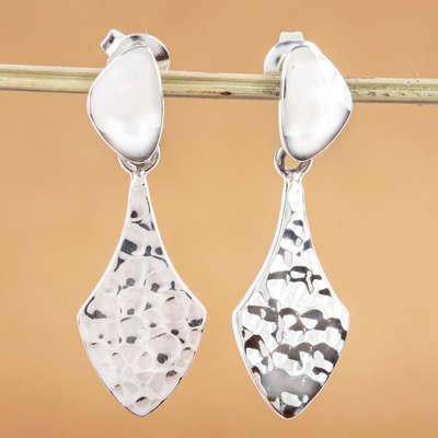 Sterling silver dangle earrings, 'Cosmopolite' - Artisan Crafted Sterling Silver Earrings from Taxco Jewellery