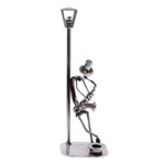 Auto part sculpture, 'Sax on the Corner' - Auto Part and Recycled Metal Musician Sculpture