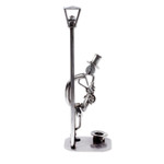 Auto part sculpture, 'Sax on the Corner' - Auto Part and Recycled Metal Musician Sculpture