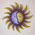 Steel wall art, 'Celestial Marriage' - Artisan Crafted Sun and Moon Wall Art in Hand Painted Steel (image 2) thumbail