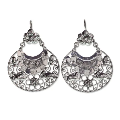Sterling silver dangle earrings, 'Mazahua Joy' - Sterling Silver Artisan Crafted Earrings from Taxco