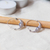 Sterling silver hoop earrings, 'Moon at Rest' - Vintage Style Handcrafted Silver Crescent Moon Hoop Earrings (image 2) thumbail