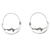 Sterling silver hoop earrings, 'Moon at Rest' - Vintage Style Handcrafted Silver Crescent Moon Hoop Earrings thumbail