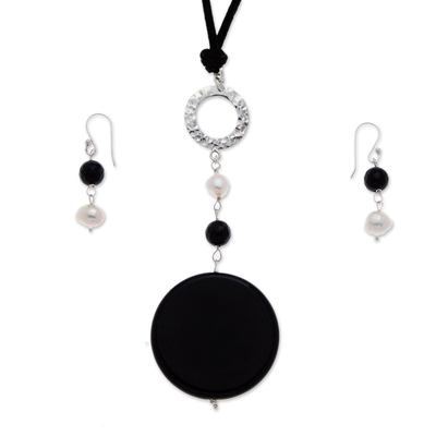 Multi-gemstone jewelry set, 'Venus Dreams' - Mexico Silver Necklace and Earrings Gemstone jewellery Set