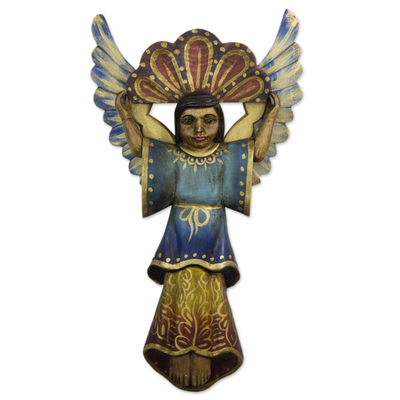 Mexico Handcrafted Colonial Angel Sculpture for the Wall - Angel of ...