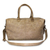 Leather travel bag, 'Taupe Traveler' - Mexican Artisan Crafted Casual Taupe Leather Travel Bag (image 2b) thumbail