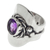 Amethyst wrap ring, 'Precious Lilac' - Artisan Crafted Amethyst and Sterling Silver Wrap Ring (image 2a) thumbail