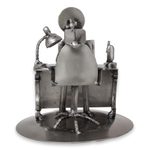 Upcycled auto parts statuette, 'Hard-Working Executive' - Upcycled Metal and Auto Parts Sculpture from Mexico