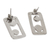 Peridot and garnet button earrings, 'Adrift' - Peridot and Garnet Modern Earrings in Sterling Silver (image 2c) thumbail