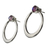 Labradorite drop earrings, 'Mysterious Cosmos' - Modern Mexican Silver Circle Earrings with Labradorite (image 2b) thumbail