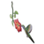 Steel wall art, 'Colibrí' - Hummingbird and Red Flower Steel Wall Art Crafted by Hand