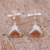 Sterling silver stud earrings, 'Sunny Spark' - Copper on Sterling Silver Stud Earrings from Taxco thumbail