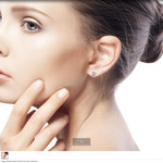 Sterling silver stud earrings, 'Square Spark' - Copper on Sterling Silver Square Earrings from Taxco Jewellery