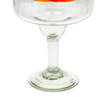 Handblown margarita glasses, 'Confetti Rim' (set of 6) - Set of 6 Artisan Crafted Blown Glass Margarita Glasses