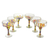 Blown glass margarita glasses, 'Confetti Festival' (set of 6) - Set of 6 Multicolor Hand Blown Glass Margarita Glasses (image 2c) thumbail