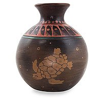 Green Chancay Effigy' NOVICA Archaeological Large Copper and Bronze Vase Green Chancay Effigy' NOVICA Archaeological Large Copper and Bronze Vase