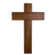 cruz de madera de parota - Cruz minimalista de madera dura tallada a mano para la pared